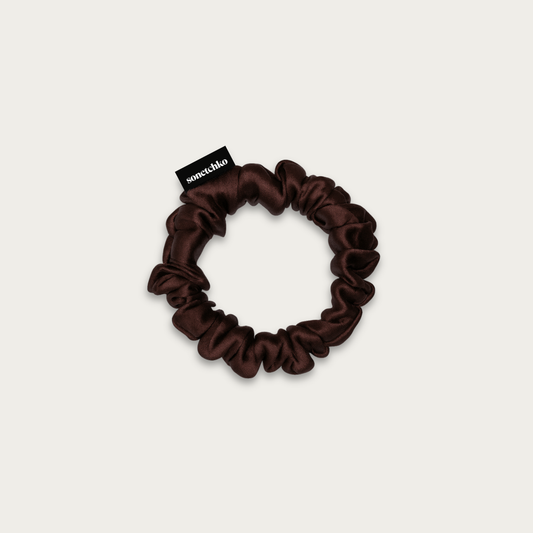 Chouchou 100% soie - Chocolat