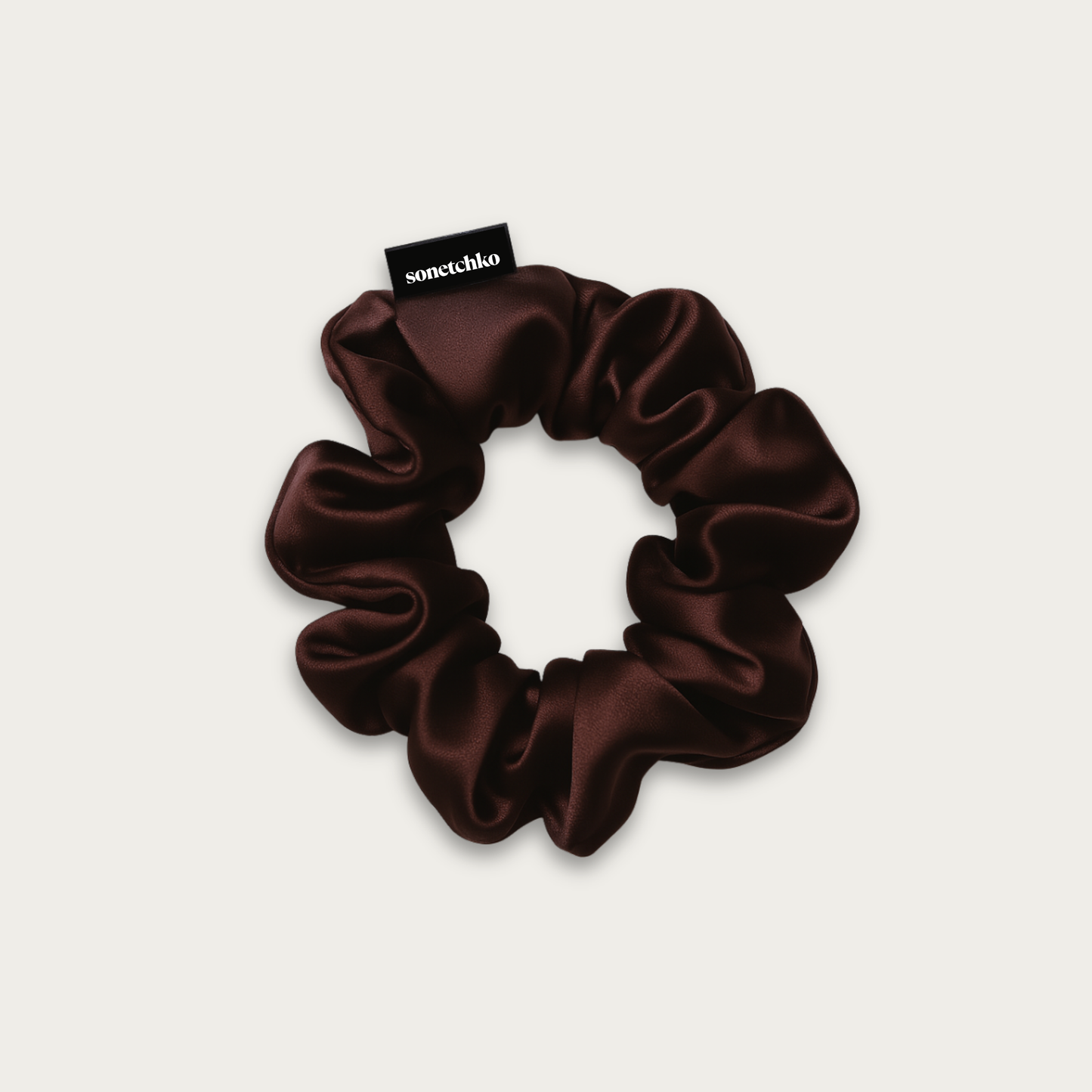 Chouchou 100% soie - Chocolat
