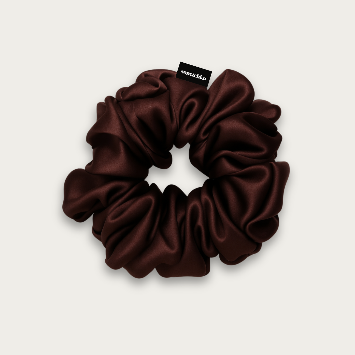 Chouchou 100% soie - Chocolat