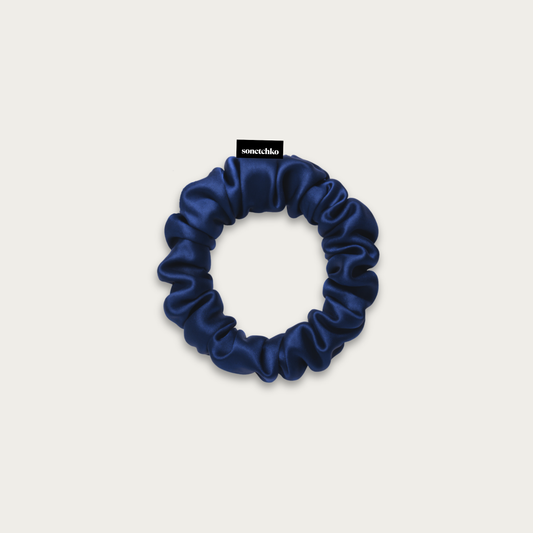 Chouchou 100% soie - Marine