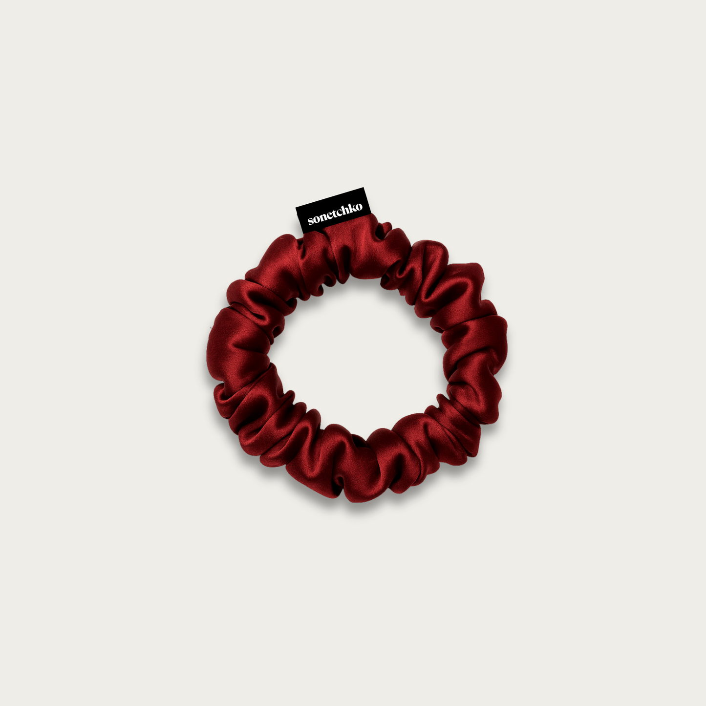 Chouchou 100% soie - Rubis