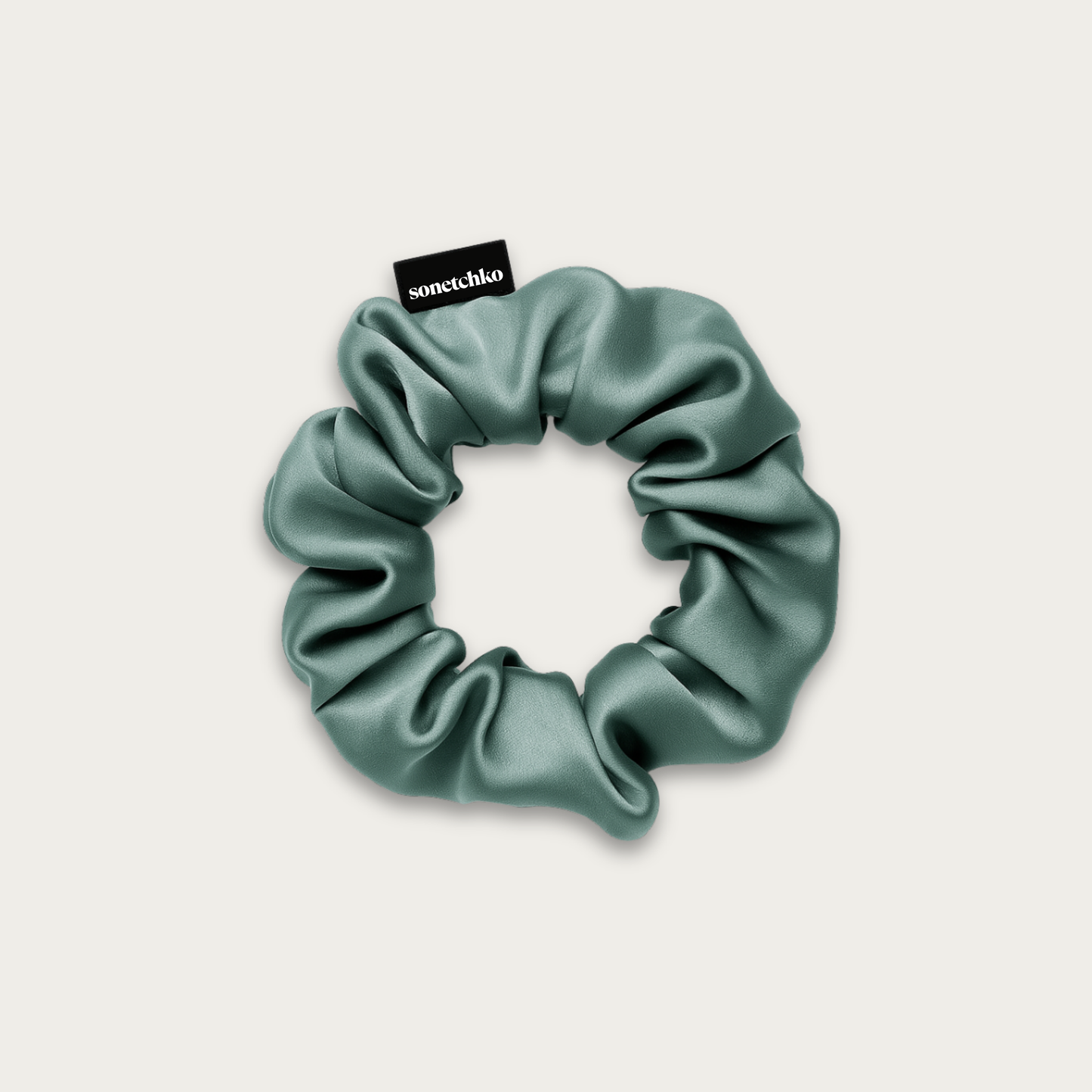 Chouchou 100% soie - Vert d'eau