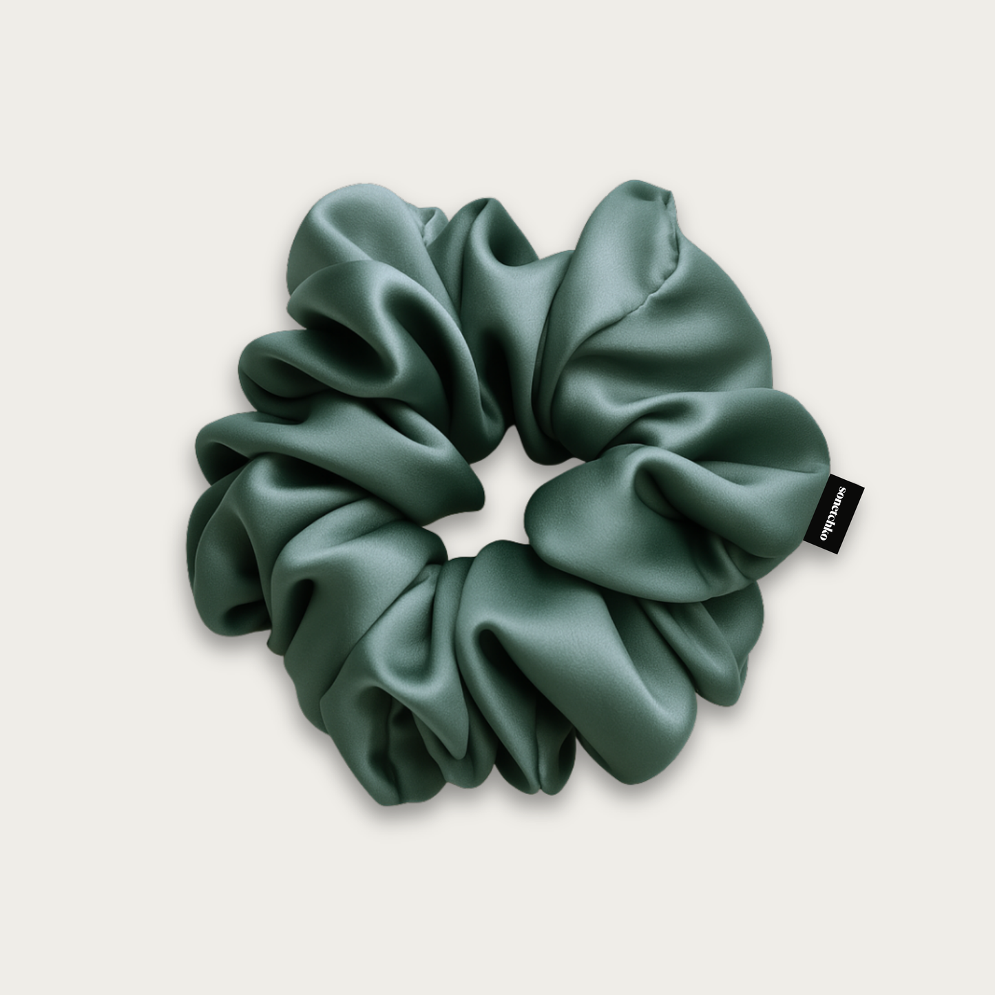Chouchou 100% soie - Vert d'eau