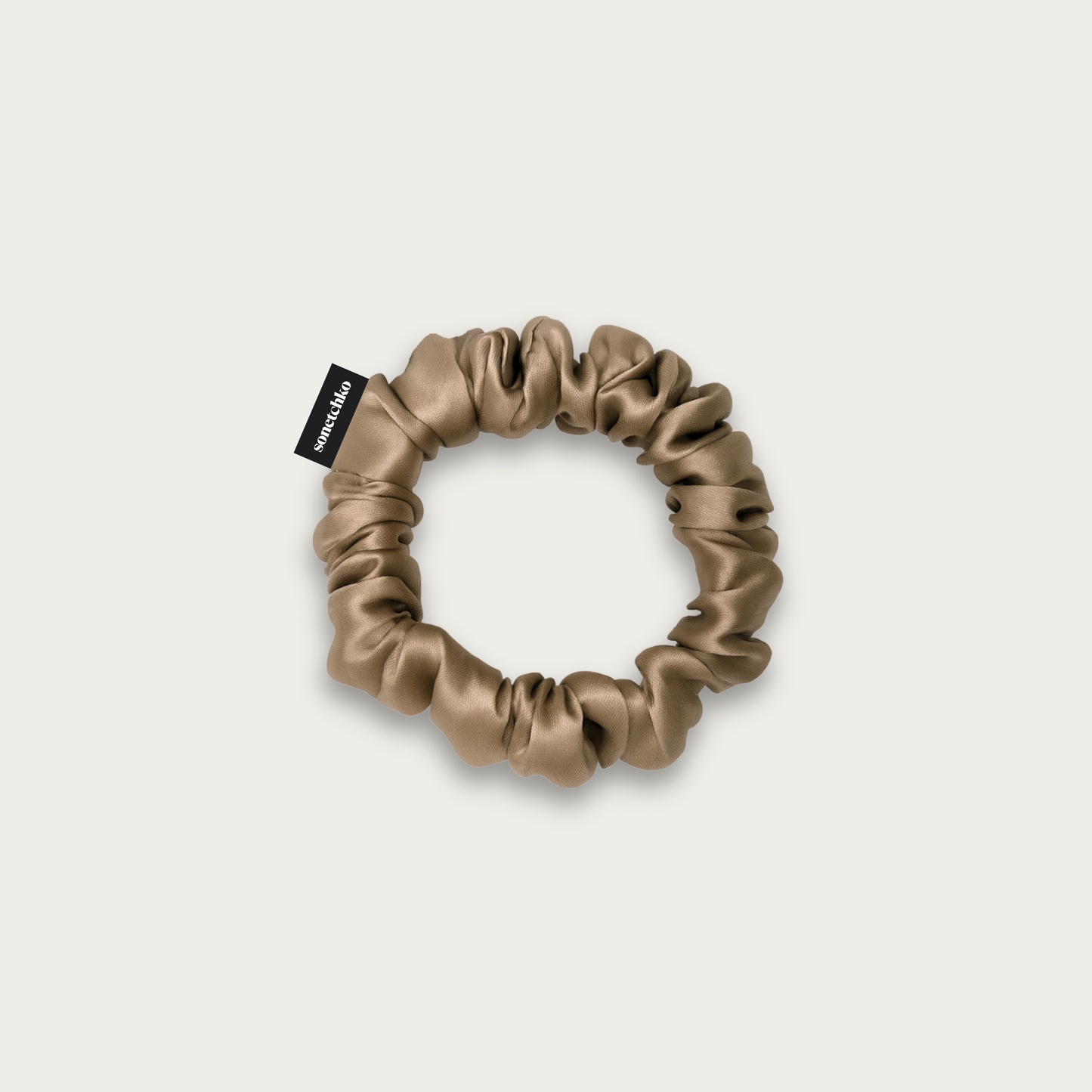 Chouchou 100% soie - Beige