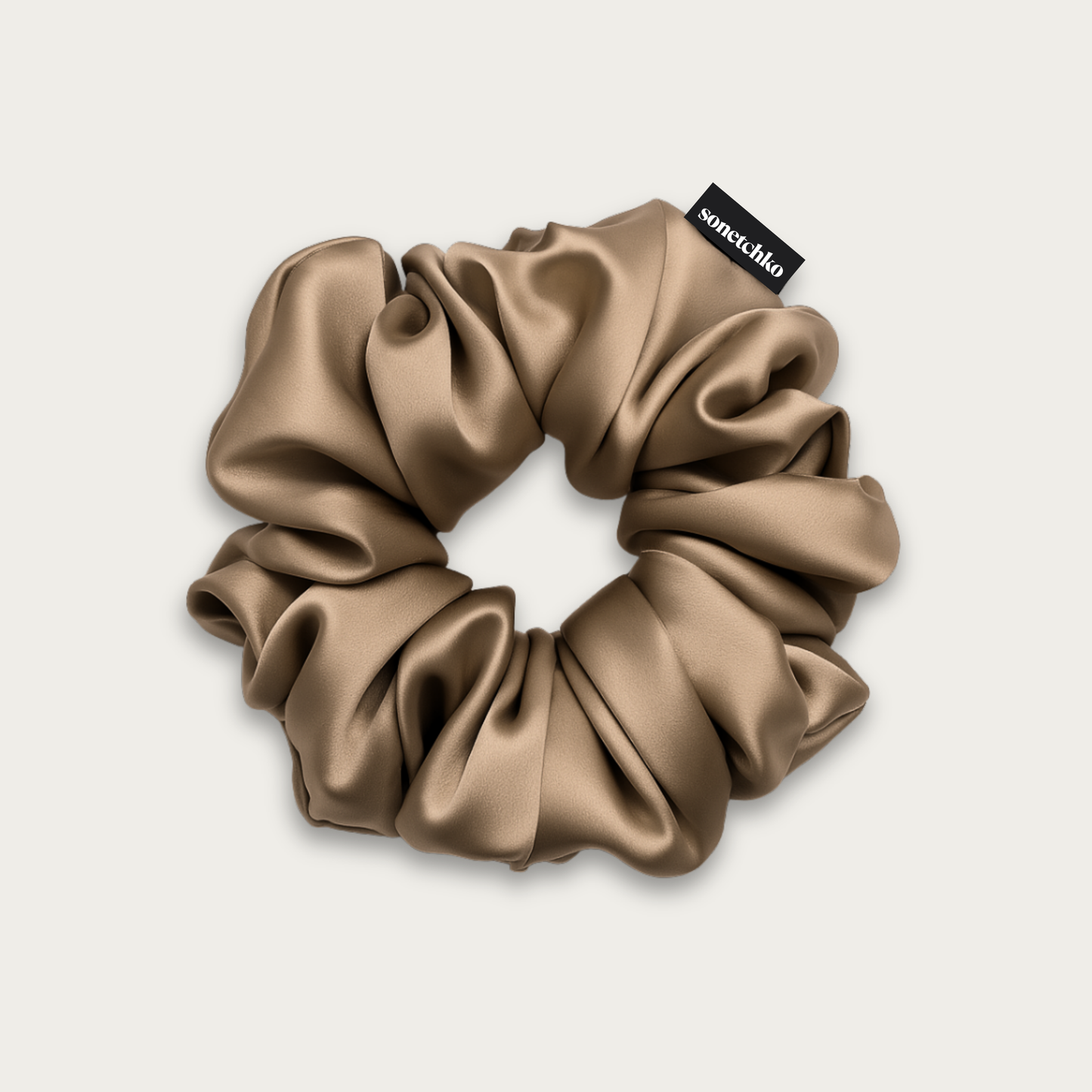 Chouchou 100% soie - Beige