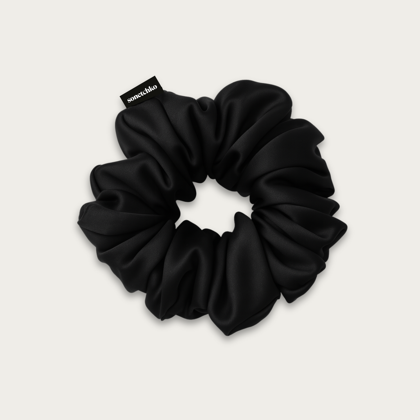 Chouchou 100% soie - Noir