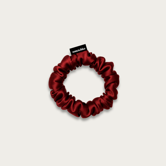 Chouchou 100% soie - Rubis