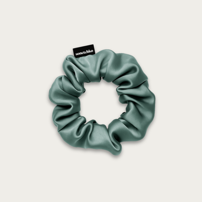 Chouchou 100% soie - Vert d'eau
