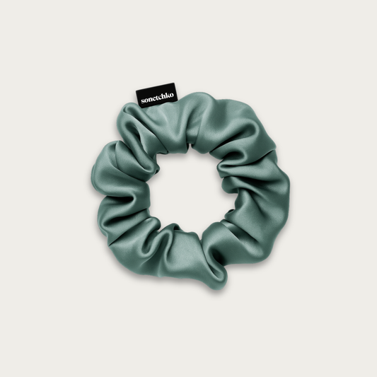 Chouchou 100% soie - Vert d'eau