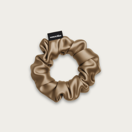 Chouchou 100% soie - Beige