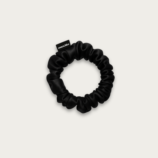 Chouchou 100% soie - Noir