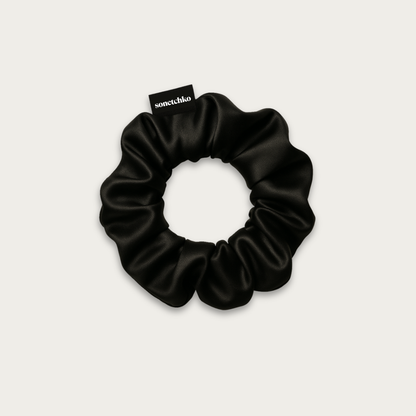 Chouchou 100% soie - Noir