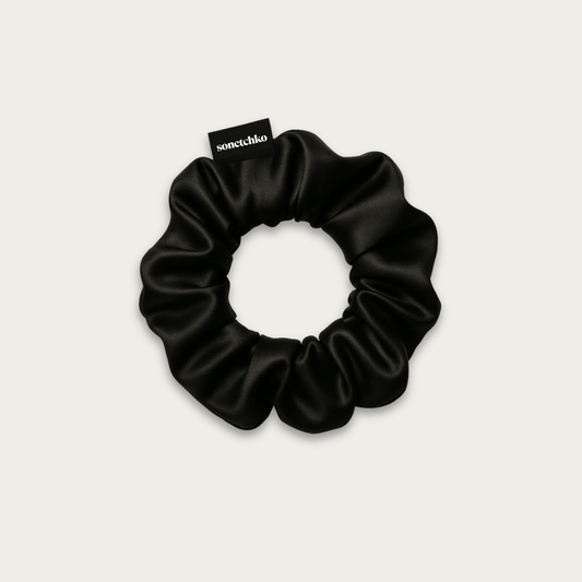 Chouchou 100% soie - Noir